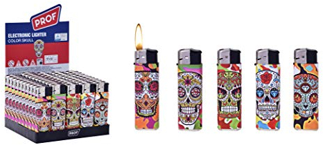 50 x Feuerzeug (Skull bunt)