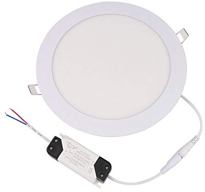 BSOD LED Panel Light 3W 4W 6W 9W 12W 15W 18W 24W Flat Lamp Round Ultra-Thin Recessed Ceiling Light Downlight Fixture Kit (Warm White, 15W)