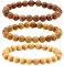 MILAKOO 3 Stücke 8mm Perlenarmband Tibetischen Buddhistischen Buddha Meditation Männer Elastisches Armband