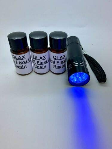 30ml Flexibel UV Harz, Kleber mit 9 LED UV Taschenlampe für Fliegenbinden
