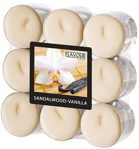 Gala Flavour by GALA Duftlichte Ø 37,5 mm, 16,6 mm elfenbein - Sandalwood-Vanilla 96910 Teelichte Duftkerzen, 180 Stück