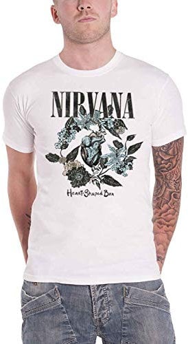Nirvana Heart Shape Box Men's Short Sleeve T-Shirt White Regular/Regular Fit, White, M