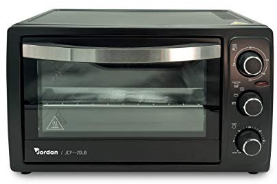 WeGeek, Horno eléctrico de 1300 W, capacidad de 20 L, color negro, temperatura regulable de 230 °, incluye bandeja y rejilla con mango extraíble