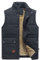 KEFITEVD Men's Warm Fishing Body Warmer Spring Winter Photography Hunting Gilet Fleece Waistcoat Dark Grey, L