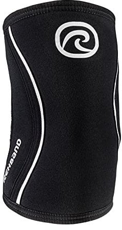 Rehband Ellenbogenbandage aus 5mm SBR/Neopren, Ellenbogen Sleeve für Kraftsport, anatomisches Design, rutschfest & enganliegend für Damen & Herren, Farbe:Schwarz, Größe:XL