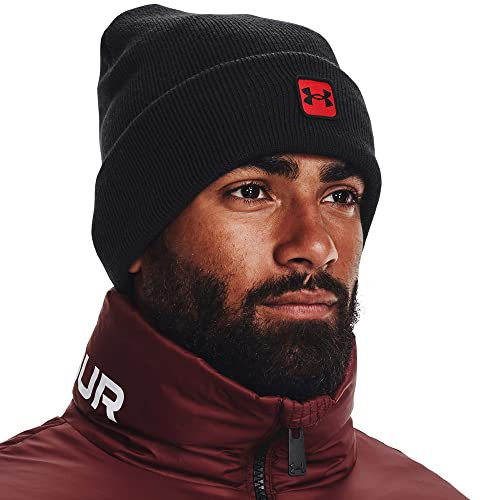 Under Armour Mens Beanies Men's Ua Halftime Cuff Beanie, Black, 1373155-002, OSFM, Einheitsgröße