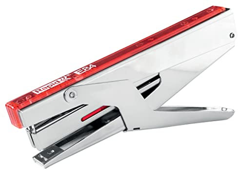 Esselte Rapid Zangenhefter, Beladung von oben, 15 Blatt Kapazität, Hochleistungs-Metallzangenhefter, zur Schreibtischorganisation, inkl. Heftklammern, Colour'Breeze Serie, Koralle, 5001544