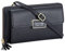 QH-Shop Handy Umhängetasche Damen Kleine Handtasche Geldbeutel Crossbody Bag Brieftasche aus PU Leder mit Kartenfächer Abnehmbar Schultergurt, 7,5 Zoll Schwarz