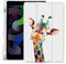 MAYCARI Cute Giraffe 9th Generation ipad Shockproof Protective Case Cover for Girls(10.2 inch,2021/2020/2019 Model, 9th / 8th / 7th Generation), Cartoon Giraffe iPad Case with Pencil Holder