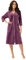 LEVERIE Vestaglia donna in cotone felpato autunno/inverno, Mod. 6 viola, L