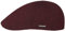 Stetson Texas Herringbone Cap - Schiebermütze Herren - Flatcap mit Baumwollinnenfutter - Schirmmütze Herbst/Winter - Herrenmütze dunkelrot XL (60-61 cm)