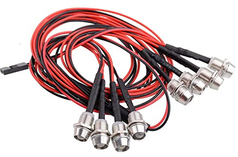 KEEDA RC Lichter Kit LED Scheinwerfer Rückleuchten RC Zubehör für 1/10 1/8 RC Modell Auto LKW Beleuchtung (8 LED)