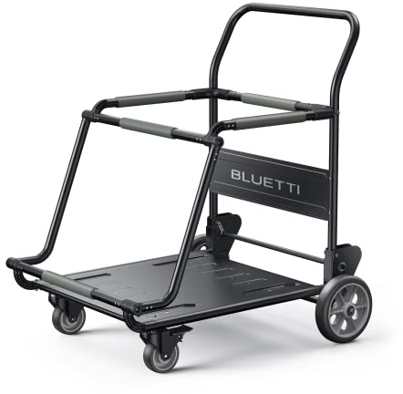 BLUETTI Carro Plegable Con Capacidad de Carga de Hasta 150 Kg, Carro de Mano Con Rueda Delantera Universal de 360° y Sistema de Freno de Pie Para AC200MAX/AC300/AC500