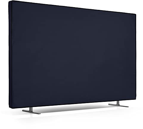 kwmobile Funda para Monitor 55 TV - Cubierta Protectora Textil para Pantalla de TV de Interior - Azul Oscuro