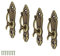 HASLED Vorhang Haken Vintage, 4 Stück Metall Gardinen Halterung, Wandmontage Gardinen Raffhalter, Dekorativer Curtain Hooks, für Vorhänge, Hüte, Handtücher