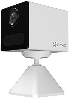 EZVIZ CB2 1080P Überwachungskamera, WLAN, für den Innenbereich, kabellos, mit Akku 2000 mAh, Babykamera, WiFi 2,4 GHz, Personenerkennung, 5 m Nachtsicht, bidirektionales Audio, Typ C, magnetisch, Weiß