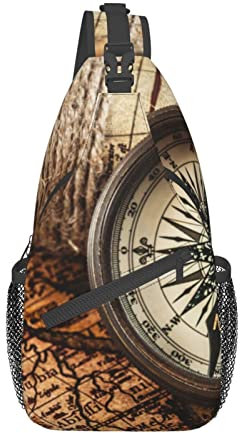 Law of the Compass Navigations-Bauchtasche für Männer und Frauen, verstellbarer Gürtel, lässige Brusttasche, Bauchtaschen für Reisen, Sport, Laufen, Wandern, Hüfttaschen, Schwarz, Einheitsgröße