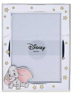 VALENTI & CO. – Disney Baby – Dumbo – Marco de fotos de plata para niños, regalo bautizo, nacimiento o cumpleaños (13 x 18 cm)