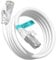Soibke Cable Ethernet 3m, Cable de Red Cat 7 Blindado S/FTP Gigabit Cable RJ45 24AWG Cable LAN Blanco Impermeabilización Cable Red 3 Metros Exteriores 10Gbit/s 600MHz Alta Velocidad Para Moedm