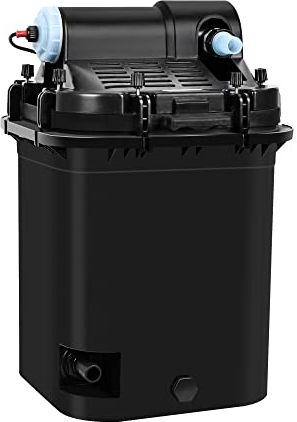 Aquadock Koi Pressure Teichfilter mit Filterschwamm und Korb mit Filterball, passend für bis zu 2400 Gallonen (955 Filter)