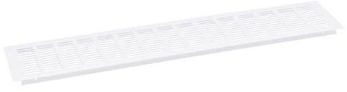 uxcell Cubierta de ventilación de aire, 1 unidad de 600 x 80 mm, cubierta de ventilación de malla de aleación de aluminio, rejilla de ventilación rectangular para armario de zapatos (blanco)