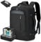 Lekeinchi Handgepäck Rucksack Flugzeug Herren Damen, Ryanair Handgepäck 40x20x25(20L), Wasserdicht Rucksack mit 3 Packwürfeln, Groß Reiserucksack Travel Backpack für Reise Arbeit Ferien-Schwarz