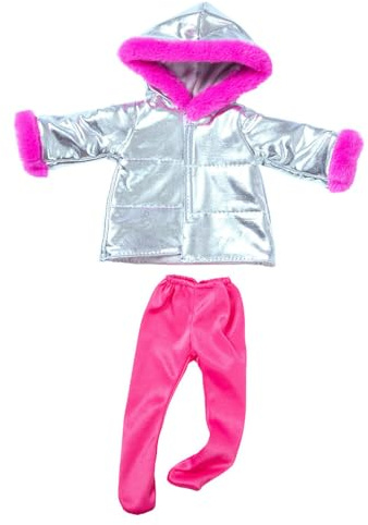 NIXNUT Puppenkleidung, Kleid, Wintermantel, Langer Mantel, Strumpfhose, Hose für 18-Zoll American Girl-Puppen
