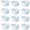 Set of 12 Porcelite Fluted Ramekins, 2oz, 6.5cm Diameter, White, Porcelain for Dips, Sauces, Creme Brulee, Baking, Dipping Sauce Dish, Oven Safe