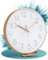 LATENO - Wanduhr Bunt - Zum Aufstellen Oder Aufhängen - 20 cm - Klassisch Und Modern - Ohne Tickgeräusche - Für Wohnzimmer Und Kinderzimmer