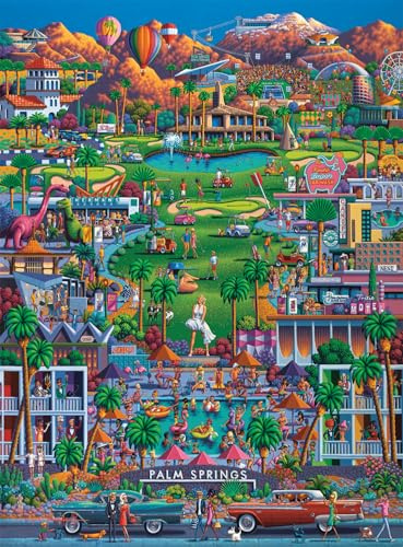 Buffalo Games - Eric Dowdle - Palm Springs - 1000-teiliges Puzzle für Erwachsene, herausforderndes Puzzle, perfekt für Spieleabende, fertige Puzzle-Größe ist 26,75 x 19,75 cm