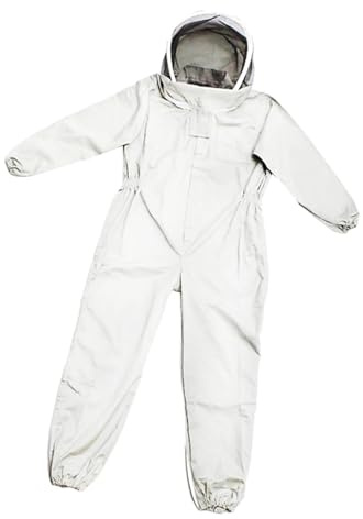 YGLONG Imkeranzug Ganzkörper-Imkerei-Anzug, professionelle Imkerei-Kleidung, Schutz, Imkerei-Anzug, Jacke, Safty-Schleier, Hut, Kleid, Ausrüstung(A XL)