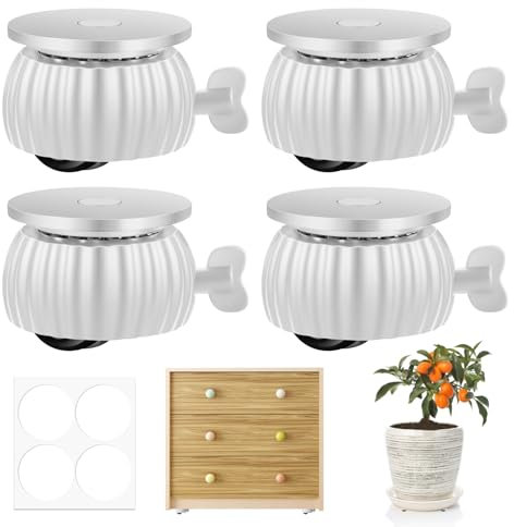 Ruedas Muebles, Ruedas con Freno, Ruedas Pequeñas Para Muebles, Ruedas para Muebles Pesados Para Oficina, Dormitorio, Cocina, Autoadhesivas, 4 Piezas, Carga50 kg