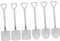 PRETYZOOM 3 Set 6 Pezzi Cucchiaini Per in Acciaio Inossidabile Antiruggine Multiuso Cucchiaio Quadrato Per Dessert Anguria Ristorante Uso Domestico Argento