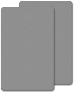 2er-Pack Reisebett-Spannbettlaken (95 x 65 cm) | Ultraweich, Öko-Tex-Standard 100 zertifiziert | Bequeme & atmungsaktive Reisebett-Matratzen-Bettlaken für Mädchen & Jungen (Grau, 95 x 65 cm)