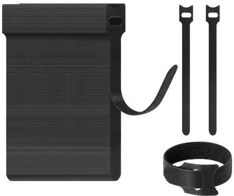 AiQInu 100 Piezas Organizador Cables, Bridas Reutilizables 150×11mm, Sujeta Cables, Cable Organizer, Cable Management para Oficina, Hogar, Jardín y Más - Negro