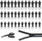 Reißverschluss-Reparaturset 36 Stück Reißverschluss Zipper Schwarz Reißverschluss Reparieren,3 Größen Zipper Repair Kit.Abnehmbare Geeignet für Jacken,Rucksäcke,Koffer,Taschen,Bettwäsche