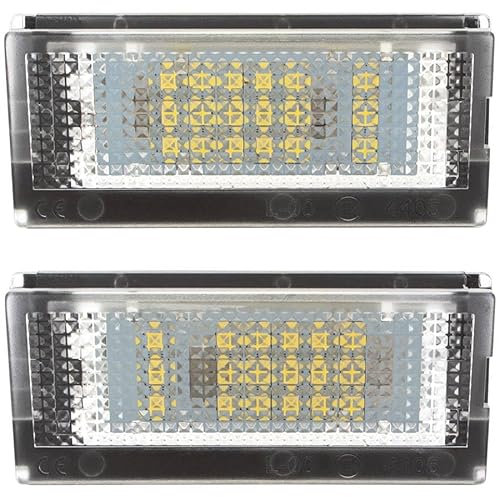 M MODECAR - Kompatibel mit BMW 3er E46 98-05 LED-Kennzeichenbeleuchtung, 2 Stück, Set für 51138265696,