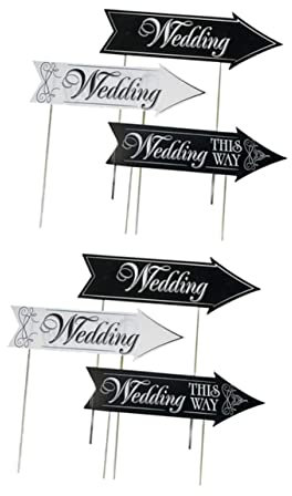 Panneau de Signalisation de Mariage Flèche 2 Lots en Pp