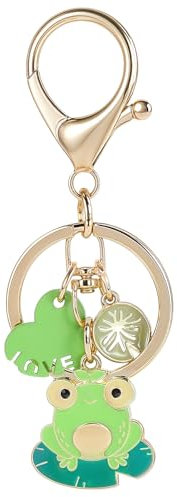 Grevosea 1 Stück Frog Keychain Frosch Schlüsselanhänger Taschenanhänger Kinder-Schlüsselanhänger Anti-Verlust Schlüsselanhänger Froschkönig Schlüsselanhänger für Den Schlüsselbund Schlüsselanhänger