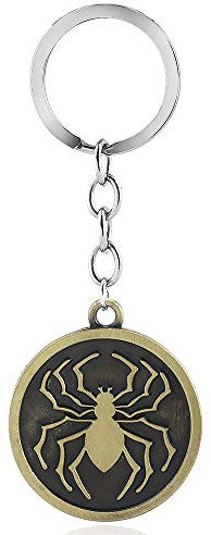 SUJEBRAN 2 HunterxHunter Araignée Porte Clef Collier Anime Figurine Cosplay Accessoires Jouet HunterxHunter Araignée Logo Deco Set (1)