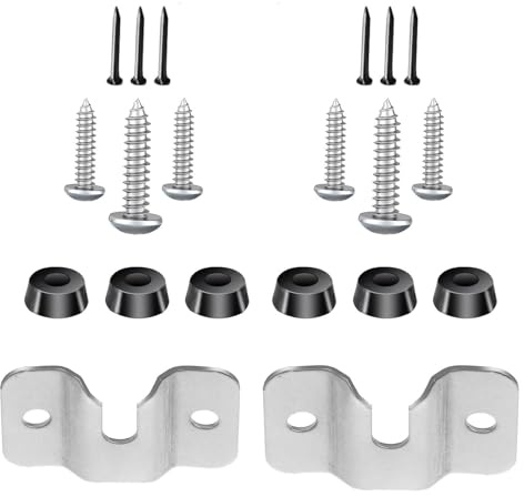 2pcs Heavy Duty Dartboard Bracket Set, Dart Board Hanging Kit for Wall Mounting with Screws and Stabilisers for Cabinet, Stand or Door Installation