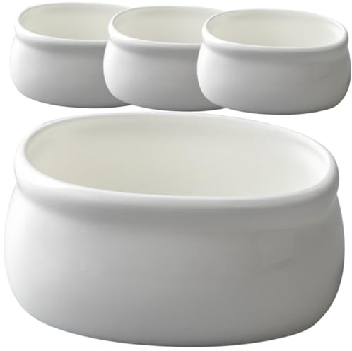 NUOBESTY 4 pezzi Contenitori Porta Bustine in Ceramica Bianca Organizer per Zucchero e Tè Design Semplice e Compatto per Ufficio e Cucina Facile da Pulire e Pratico