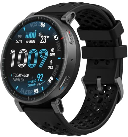Amazfit Active Max Montre Connectée 48mm, Écran AMOLED 1,5, 25 Jours d’Autonomie, 4 Go de Stockage, Cartes Hors Ligne, NFC, GPS,170+ Sports, Suivi Cardiaque et du Sommeil, pour Android et iPhone