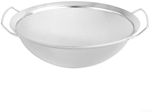 304 Edelstahl Doppelgriff Abtropfkorb, Netzmehlsieb für Küchensieb, Ölfilterung und Mehrzweck-Drainagewerkzeug mit rundem, feinem Netz-Design (35,6 cm (30,5 cm)