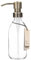 Kuishi Clear Glass Soap Dispenser [300ml, Silver Pump] Refillable Amber Glass Bottle with Stainless Steel Pump, Eco-Friendly (BPA-Free)