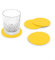 Oblique Unique® Filzuntersetzer rund 4er Pack für Tisch und Bar - Glasuntersetzer Untersetzer aus Filz (Gelb)