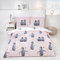 Rapport Sternenpinguine Bettwäsche-Set, Polybaumwolle, Rose, Einzelbett