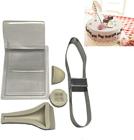 UniqStore High Heel Schuh-Kit Fondant Mould Hochzeitstorte Dekorieren Silikon Mould Großer Größe