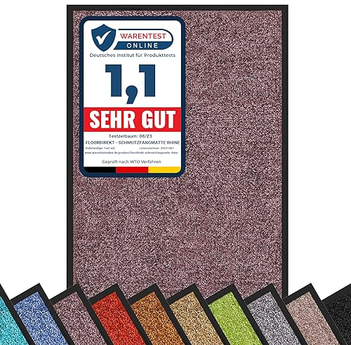 Schmutzfangmatte Rhine, Fußmatte, Türmatte für Eingangsbereich, Fußabtreter, Türvorleger, Sauberlaufmatte (40x60 cm, Lila)