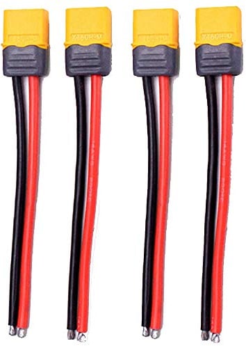 Onpro Yiqigou 4 Pcs Amass XT60 XT60H Cable Pigtail XT60H Male Female Connector Plug Cable Wire and 5.9inch 12AWG Silicon Wire for RC Lipo Battery (XT60 male plug wire)